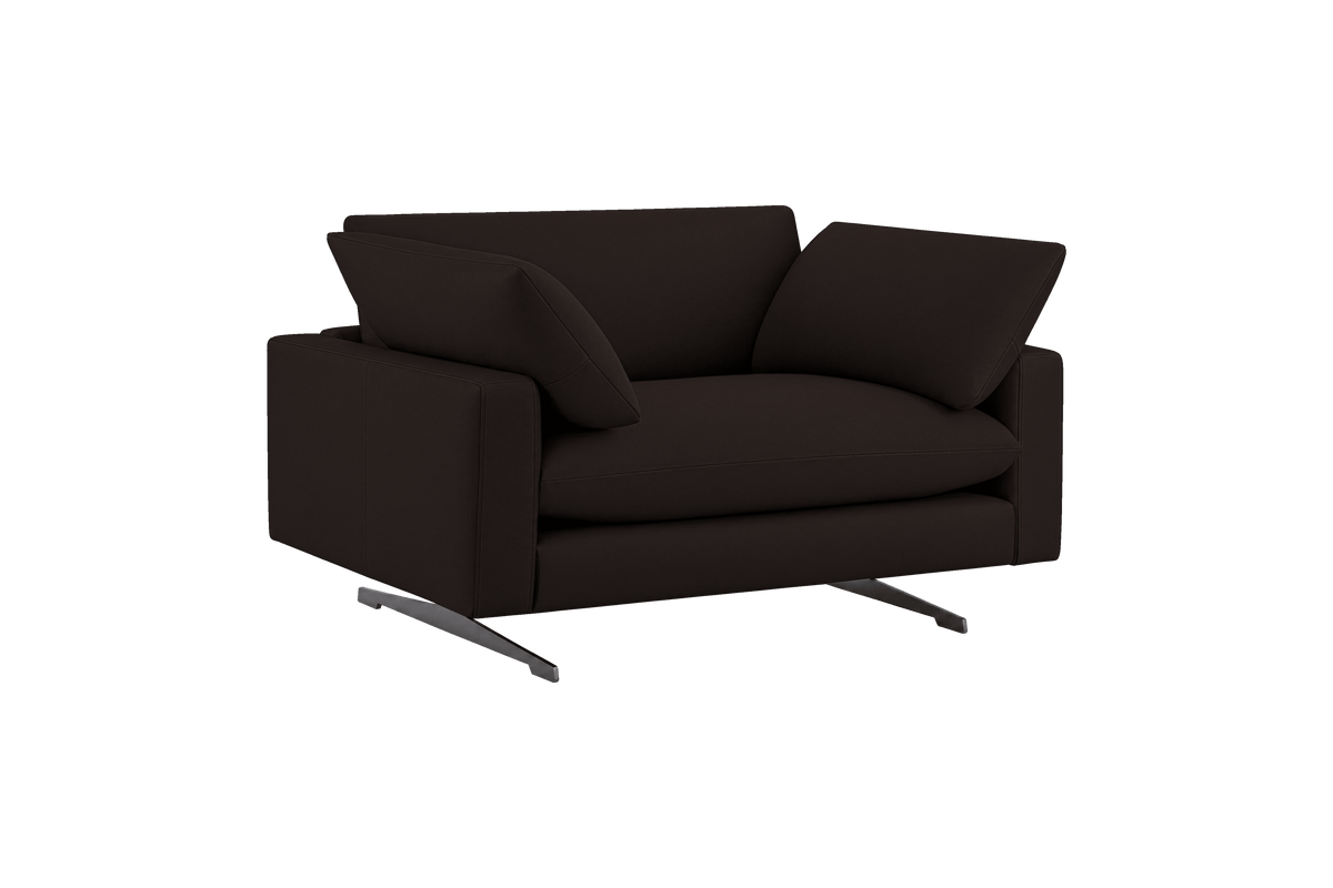 Oliver Cuddle Chair in Dante Ebony