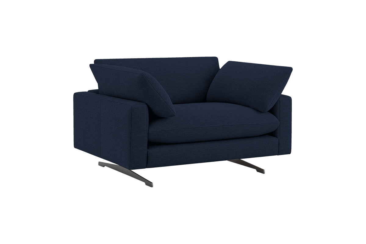 Oliver Cuddle Chair in Roni Ember Blue