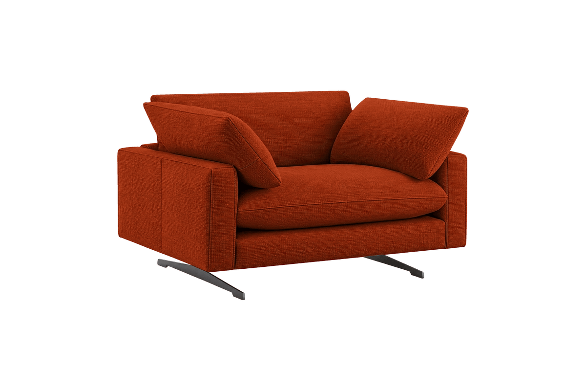 Oliver Cuddle Chair in Roni Poppy