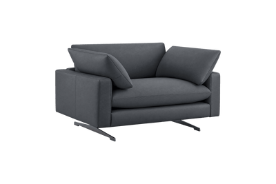 Oliver Cuddle Chair in Dante Shark