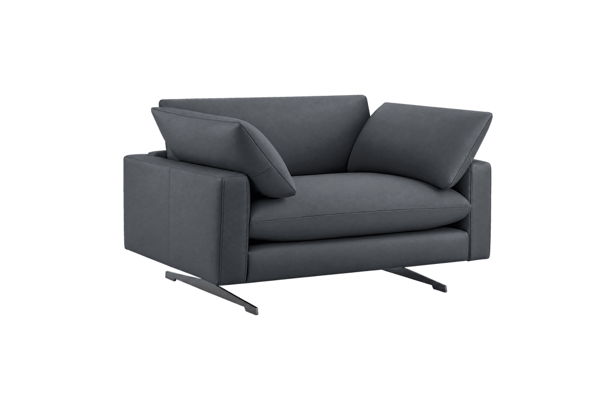 Oliver Cuddle Chair in Dante Shark