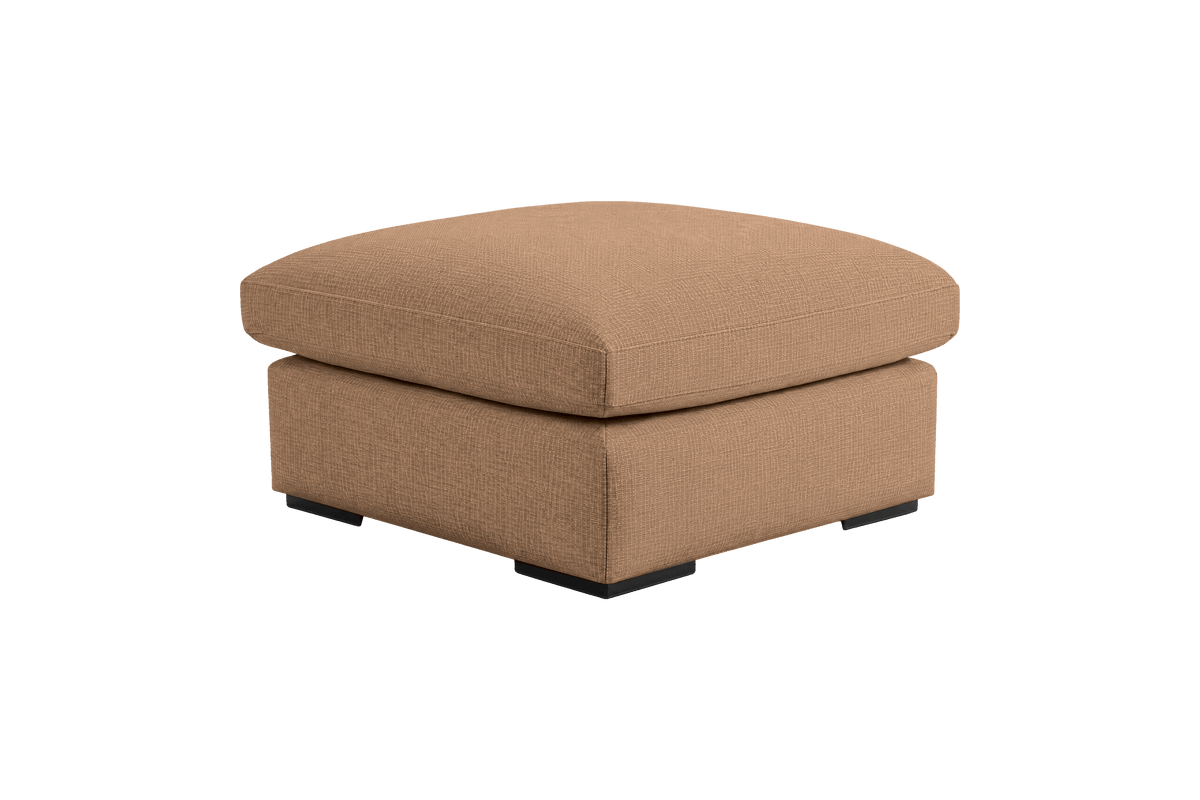 Rhodes Footstool in Roni Biscotti