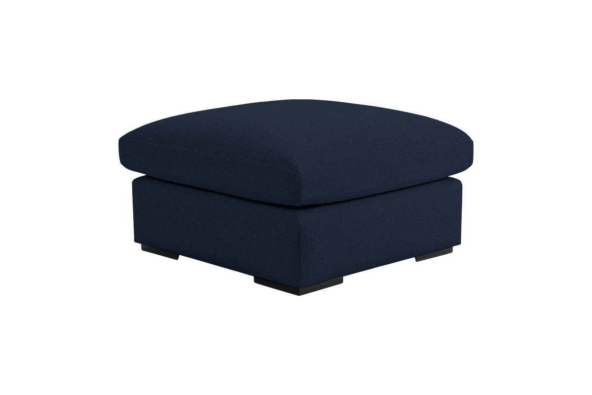 Rhodes Footstool in Roni Ember Blue