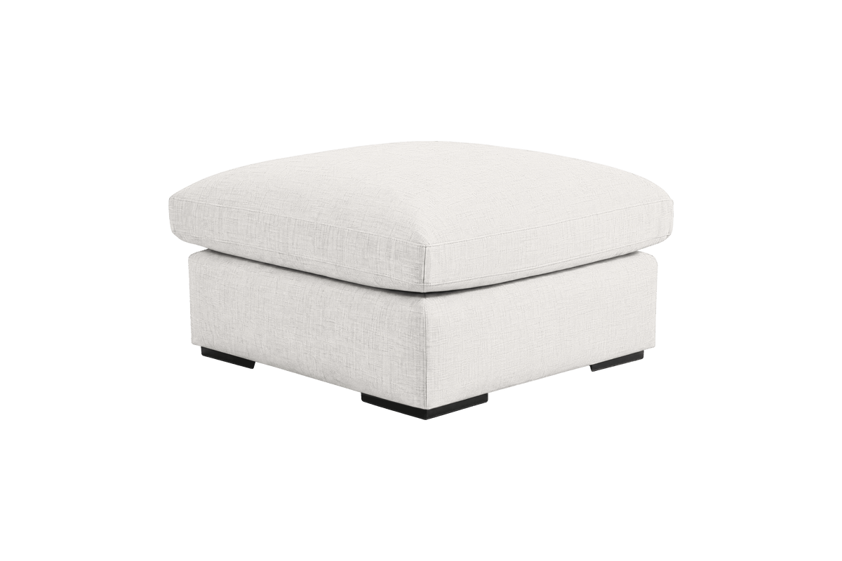 Rhodes Footstool in Mosquito Foam