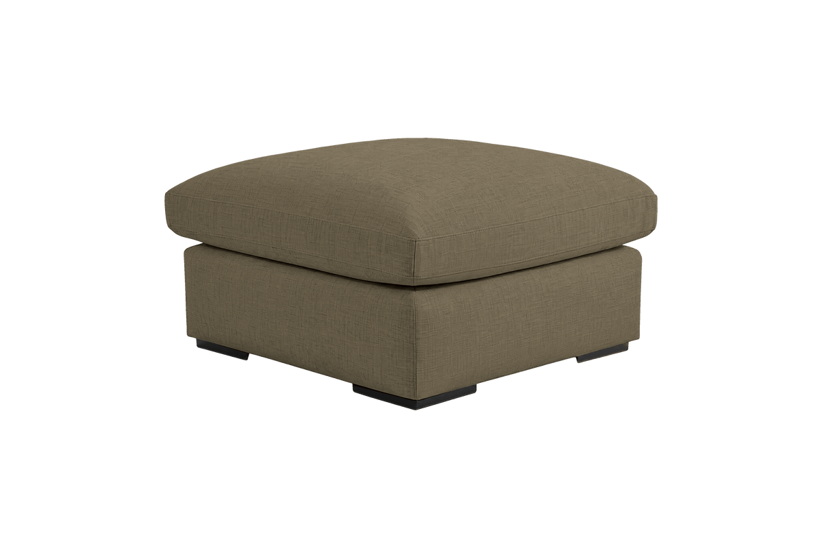 Rhodes Footstool in Mosquito Malibu