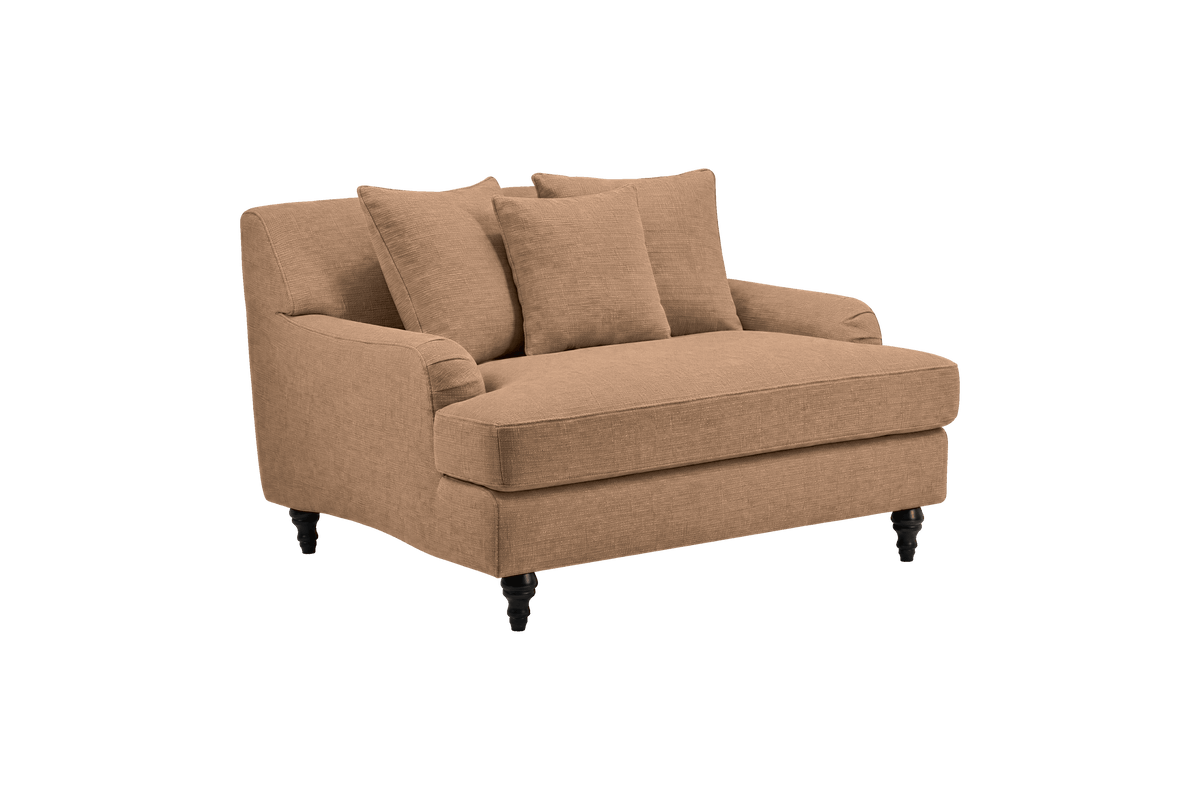 Senia Cuddle Chair in Roni Biscotti