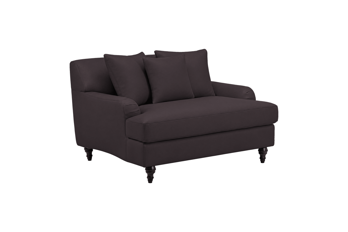 Senia Cuddle Chair in Dante Charcoal