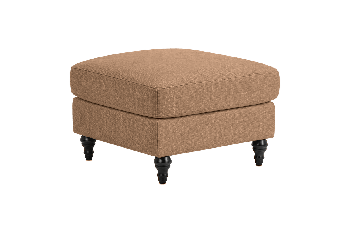 Senia Footstool in Roni Biscotti