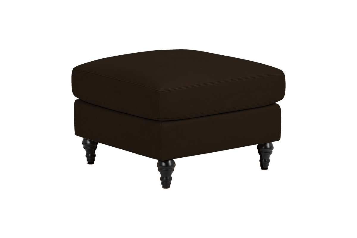 Senia Footstool in Marfa Charcoal