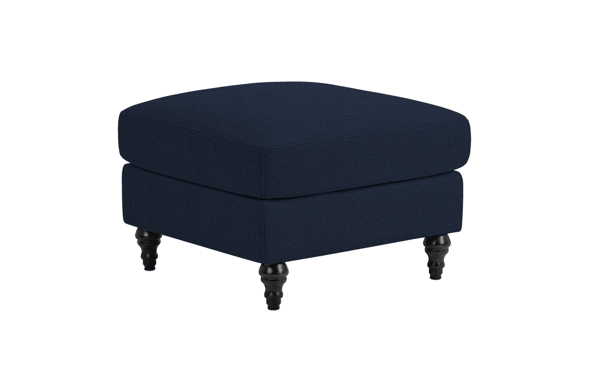 Senia Footstool in Roni Ember Blue