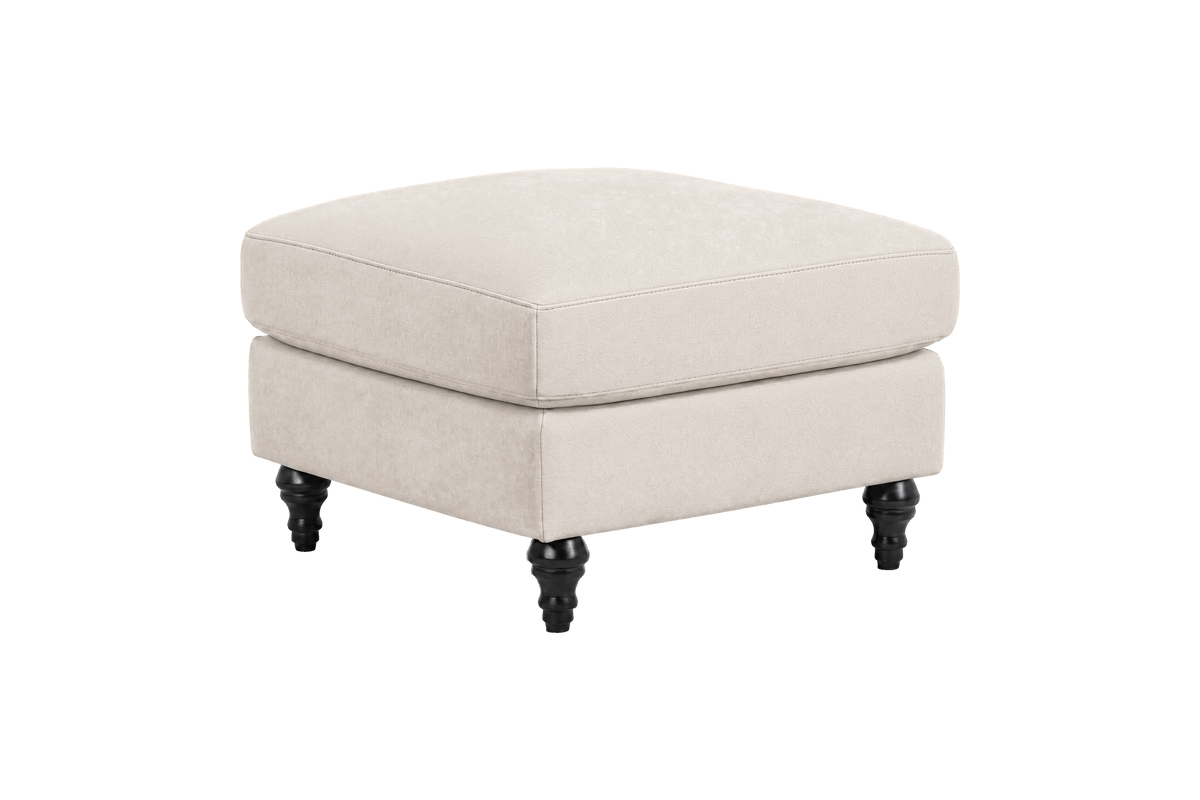 Senia Footstool in Fresco Milky