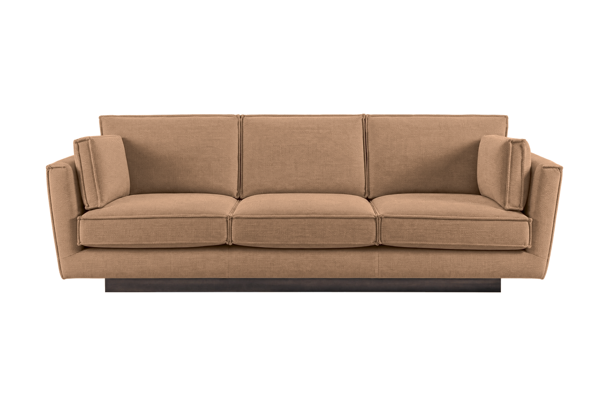 Stanley Large Sofa 3 Cushions in Roni Biscotti
