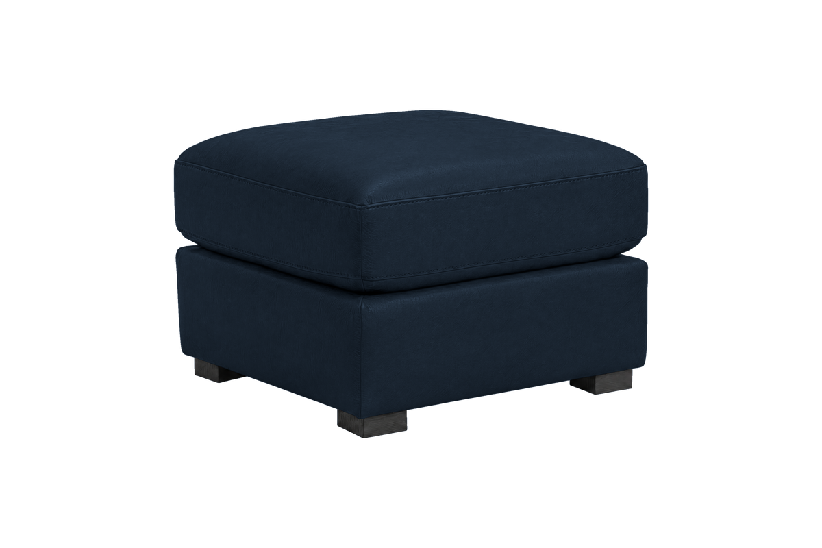 Theo Footstool in Dante Aqua