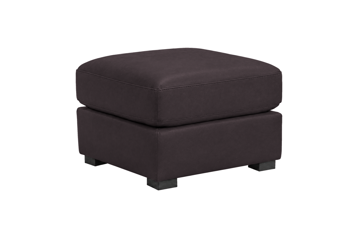 Theo Footstool in Dante Charcoal