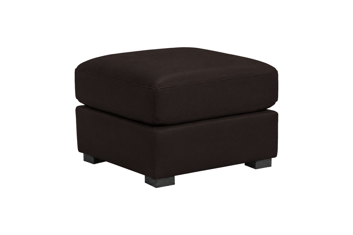 Theo Footstool in Dante Ebony