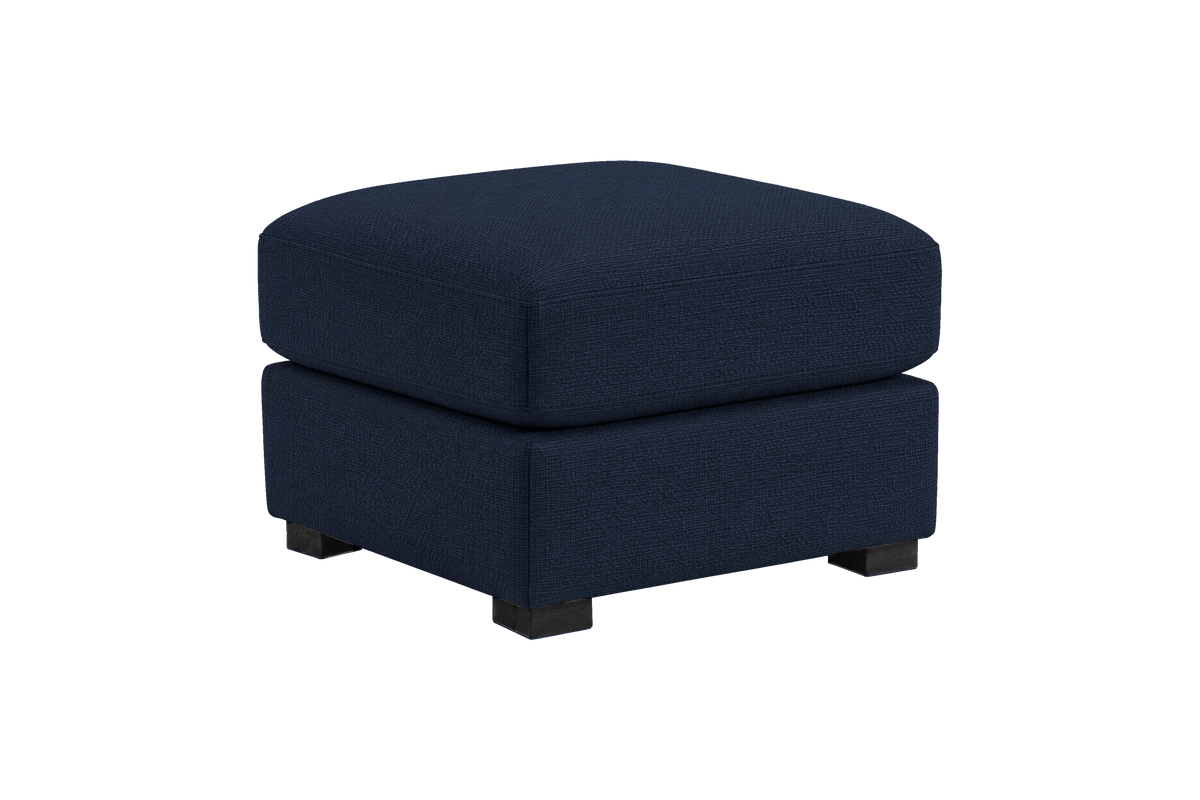 Theo Footstool in Roni Ember Blue