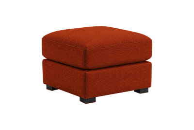 Theo Footstool in Roni Poppy