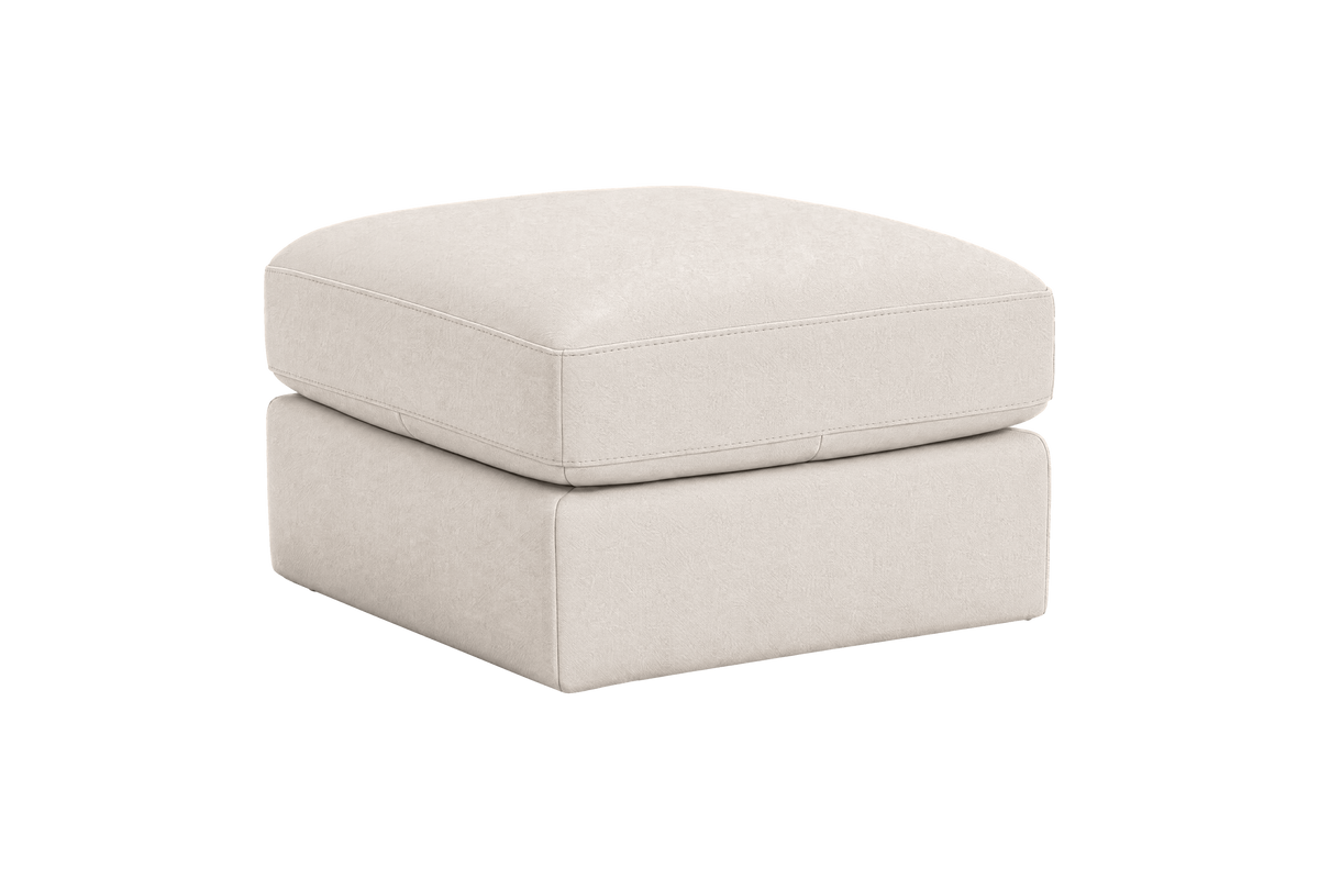 Valenti Footstool in Fresco Milky
