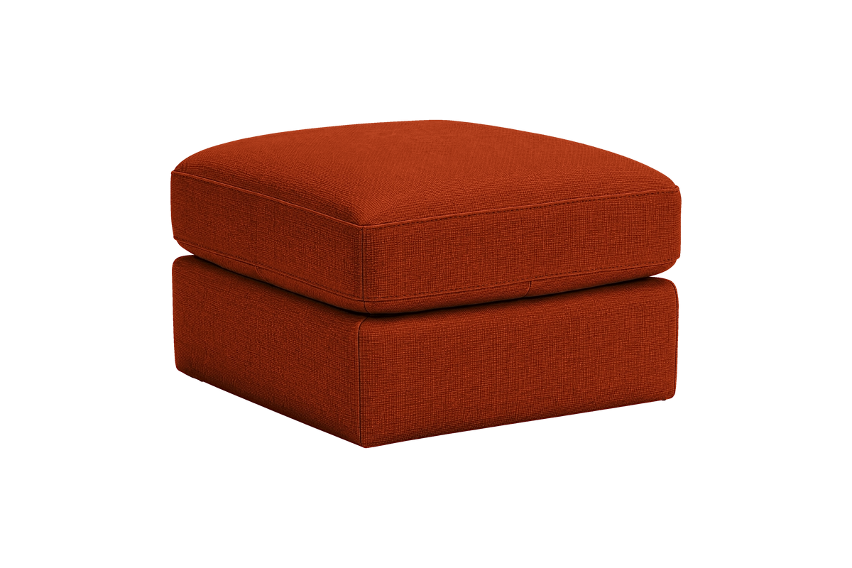 Valenti Footstool in Roni Poppy