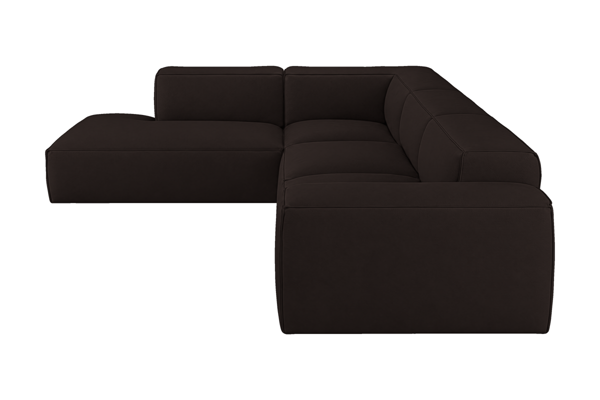 Elo Left Bumper Sectional in Dante Ebony