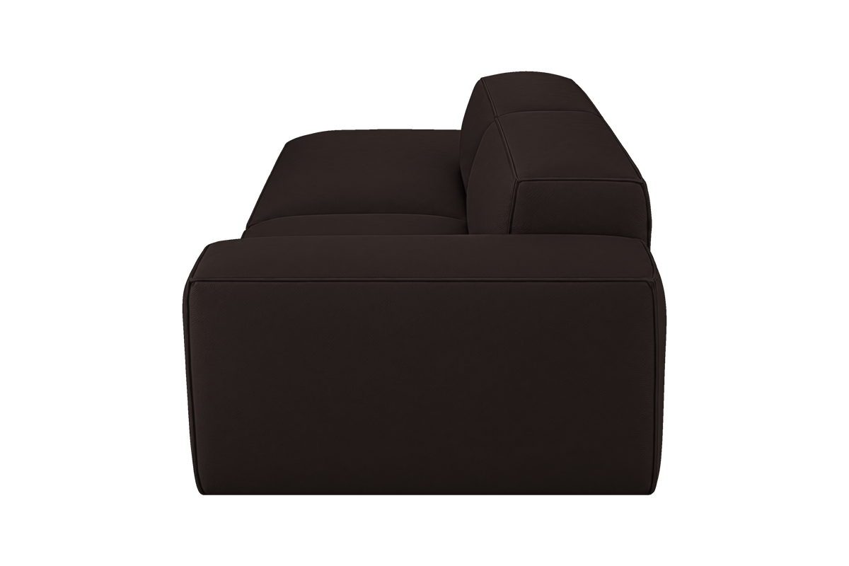 Elo Left Chaise Sofa in Dante Ebony