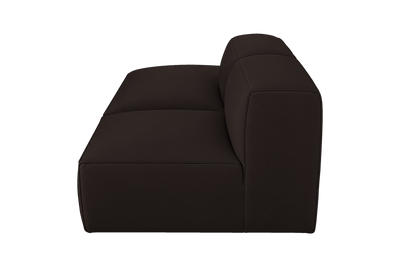 Elo Left Open Chaise Sofa in Dante Ebony