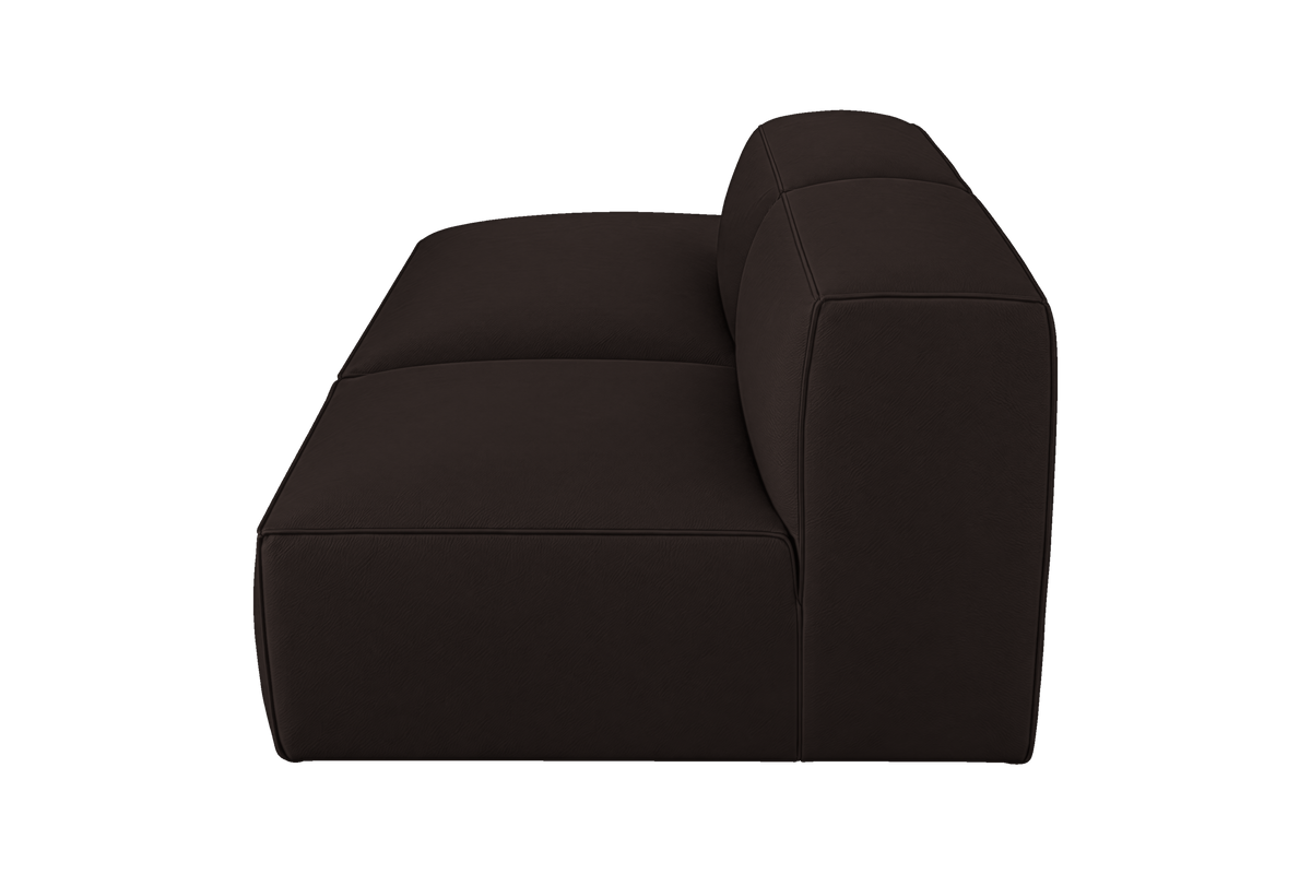 Elo Left Open Chaise Sofa in Dante Ebony