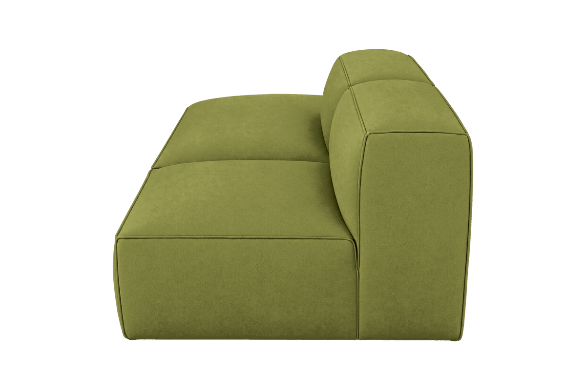 Elo Left Open Chaise Sofa in Fresco Key Lime
