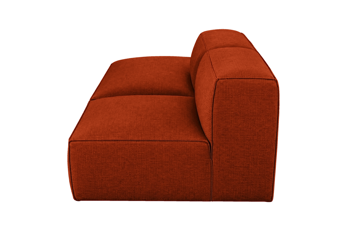 Elo Left Open Chaise Sofa in Roni Poppy