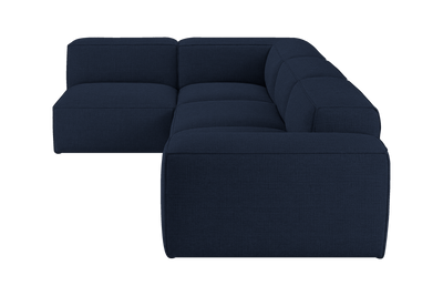 Elo Left Open Sectional in Roni Ember Blue