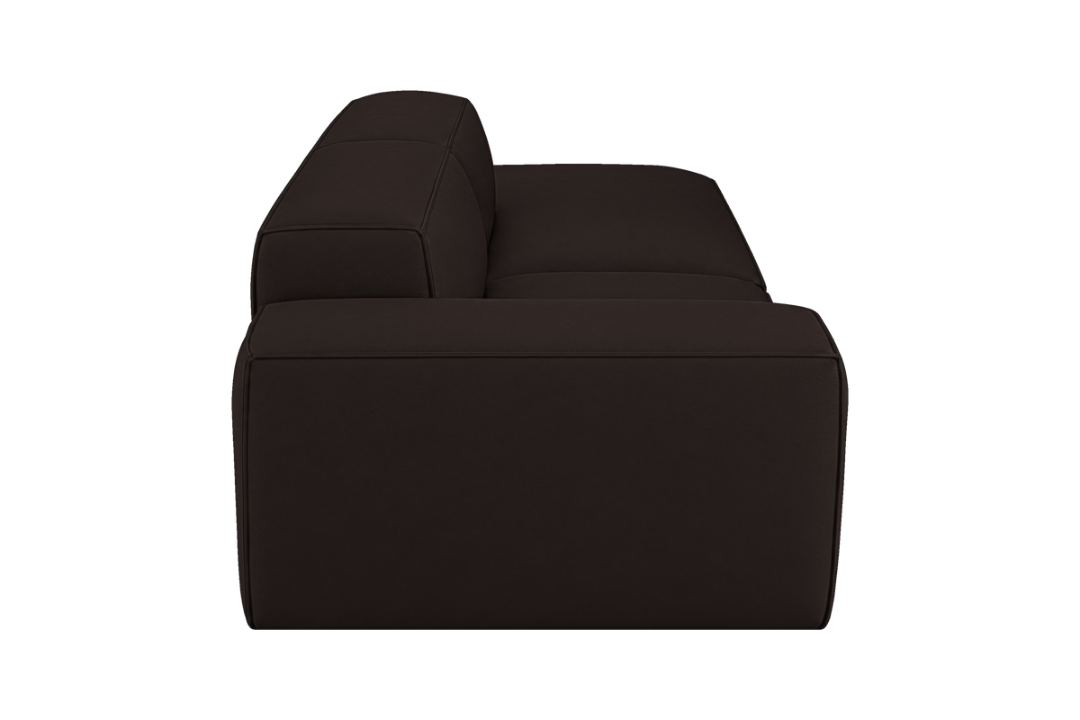 Elo Right Chaise Sofa in Dante Ebony