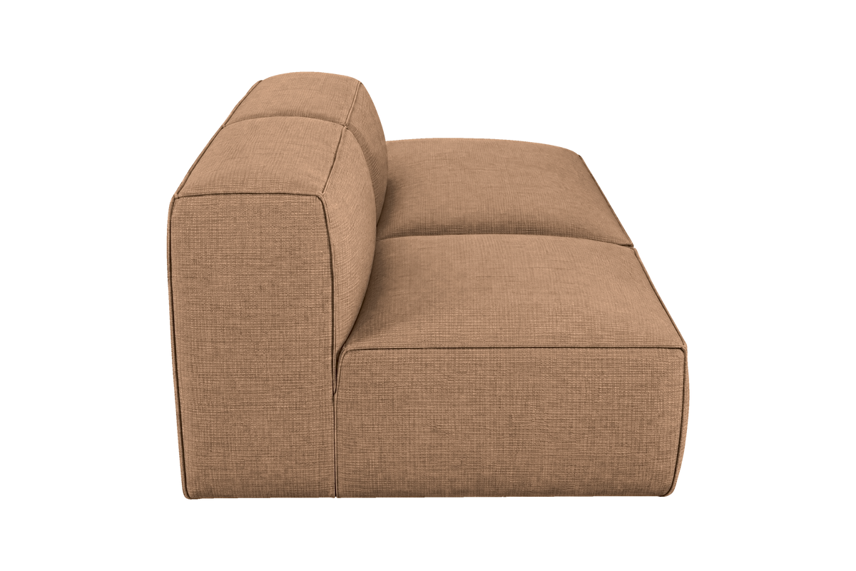 Elo Right Open Chaise Sofa in Roni Biscotti