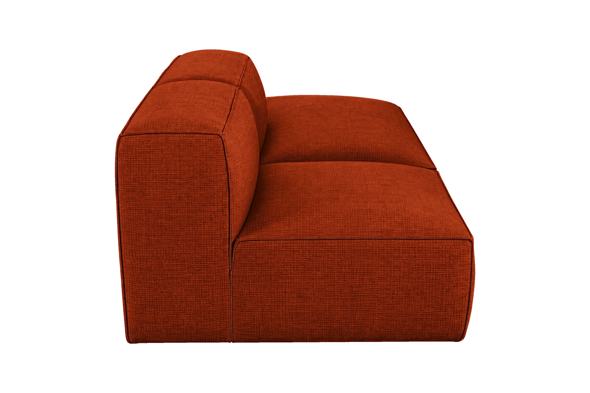 Elo Right Open Chaise Sofa in Roni Poppy