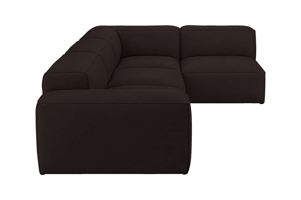 Elo Right Open Sectional in Dante Ebony