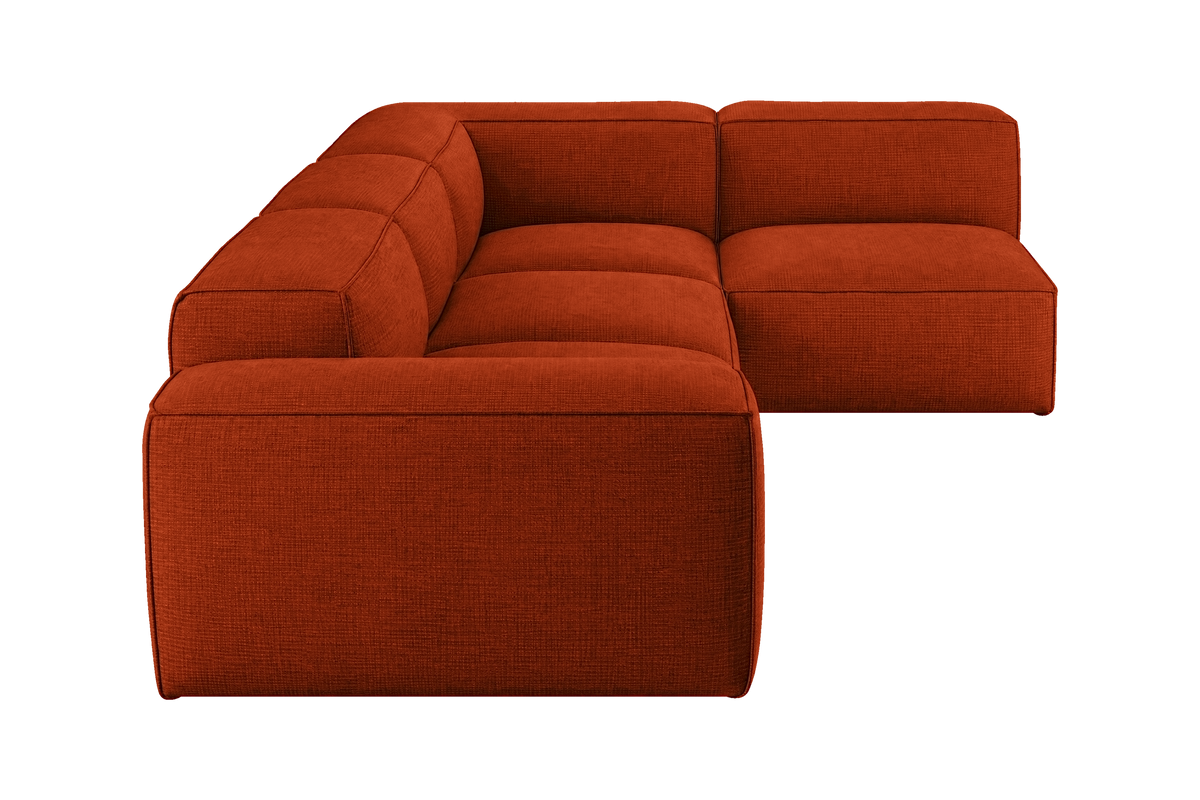 Elo Right Open Sectional in Roni Poppy