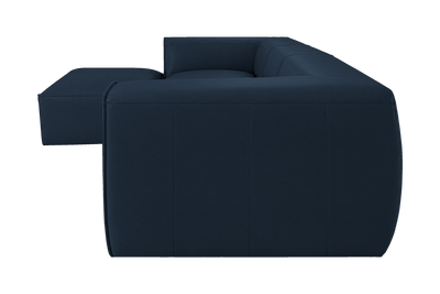 Fred Large Left Chaise in Dante Aqua