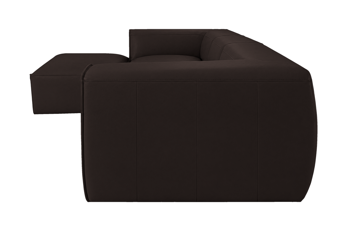 Fred Large Left Chaise in Dante Ebony