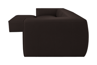 Fred Large Left Chaise in Dante Ebony