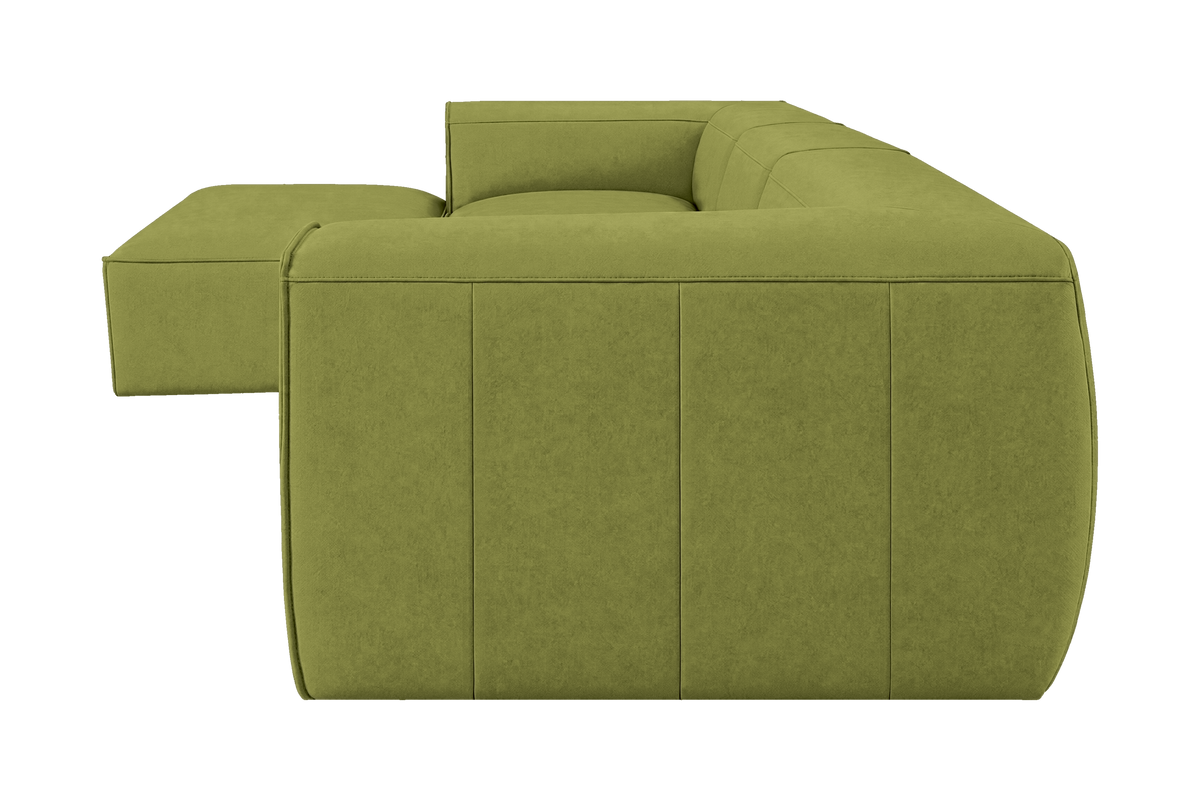 Fred Large Left Chaise in Fresco Key Lime