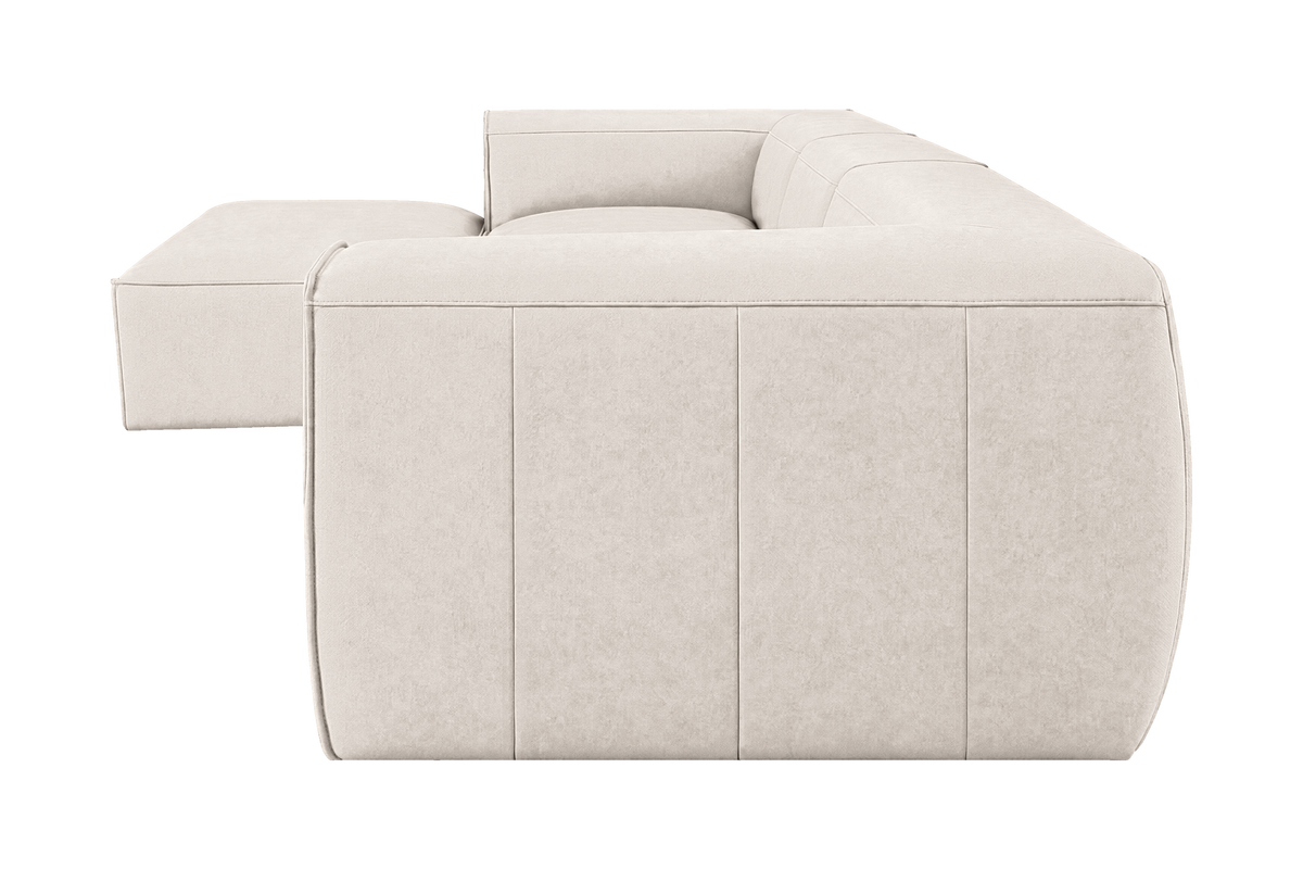 Fred Large Left Chaise in Fresco Milky