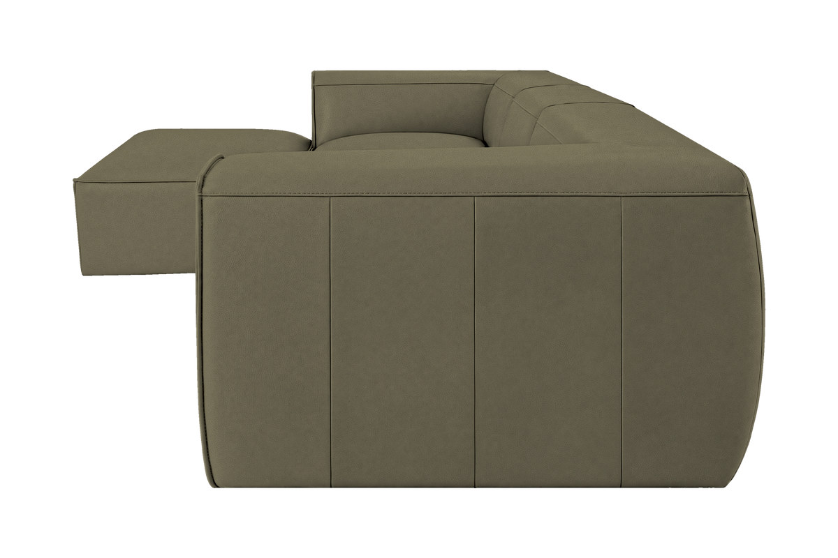 Fred Large Left Chaise in Felix Olive