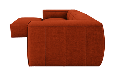 Fred Large Left Chaise in Roni Poppy