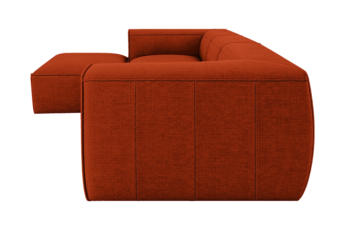 Fred Large Left Chaise in Roni Poppy