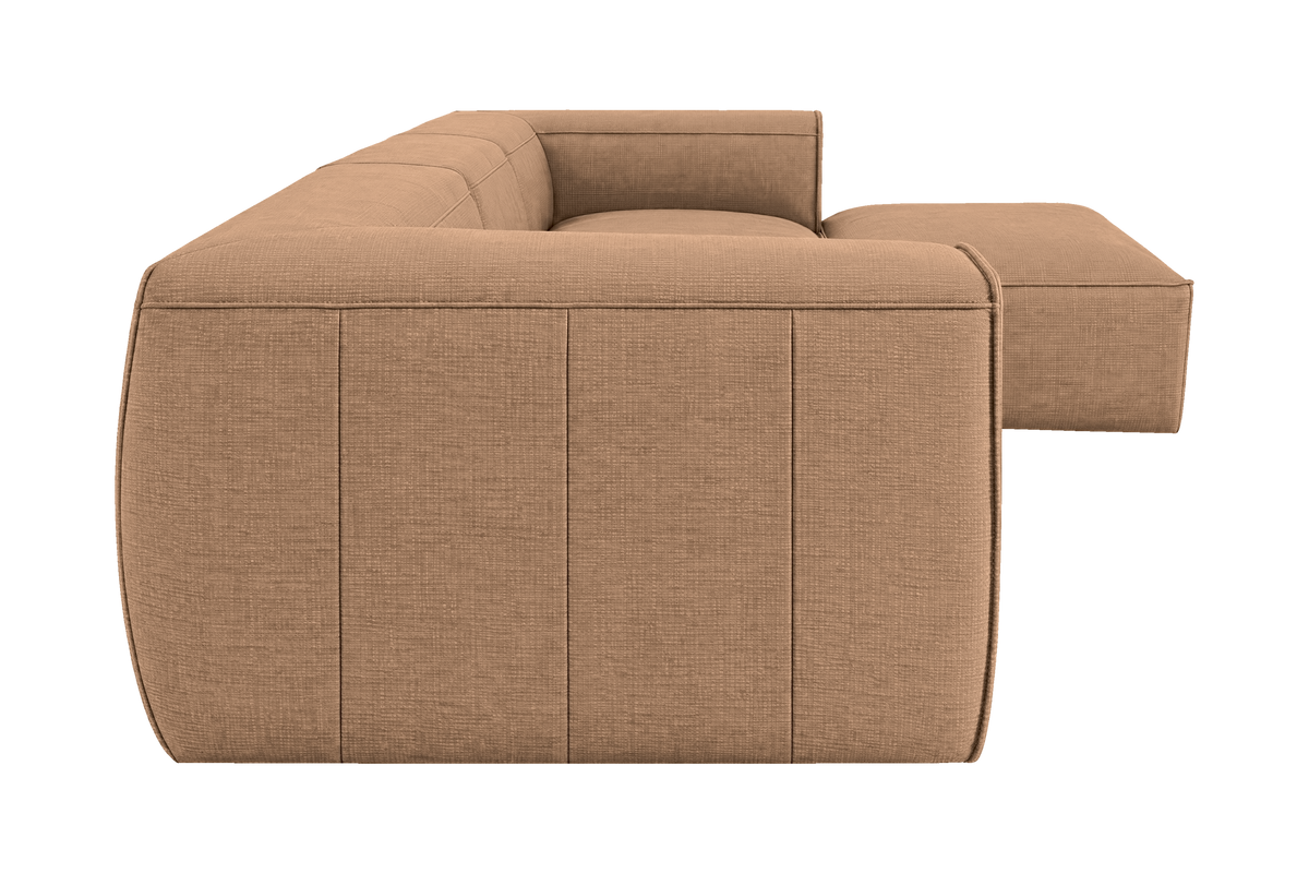 Fred Large Right Chaise in Roni Biscotti