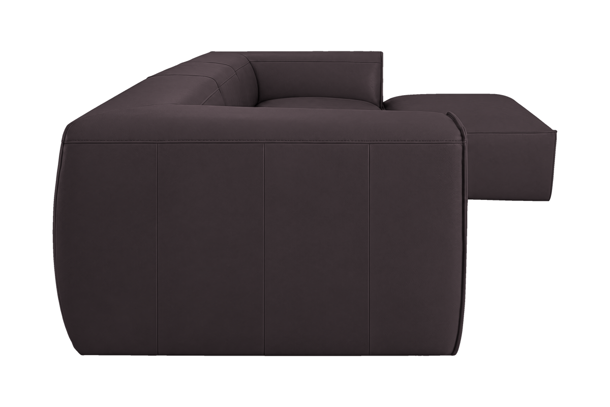Fred Large Right Chaise in Dante Charcoal