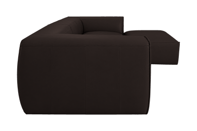 Fred Large Right Chaise in Dante Ebony