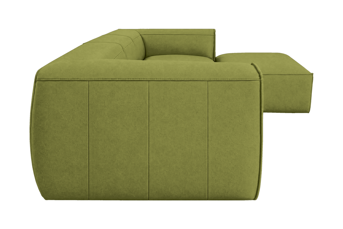 Fred Large Right Chaise in Fresco Key Lime