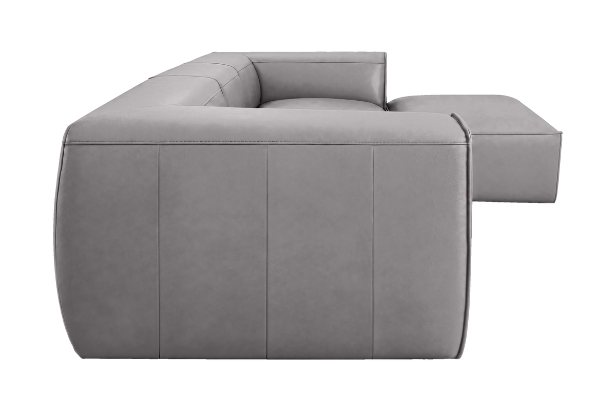 Fred Large Right Chaise in Dante Meteor