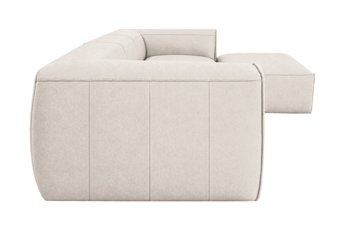 Fred Large Right Chaise in Fresco Milky