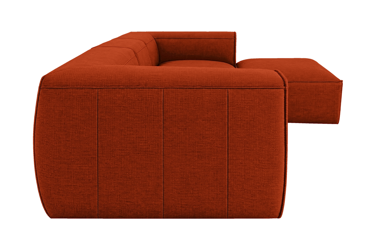 Fred Large Right Chaise in Roni Poppy